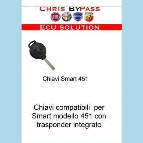 Chiavi compatibili Smart 451 transponder integrato